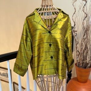 Gaucho 🔥Sale🔥green and black silk jacket